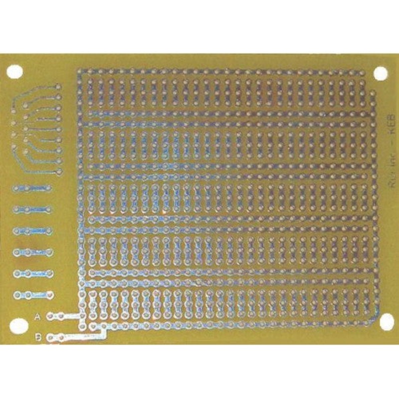 MAS-01 - PCB ETCHED SS 4X6IN 3 CONNECTED PADS WITH POWER BUS