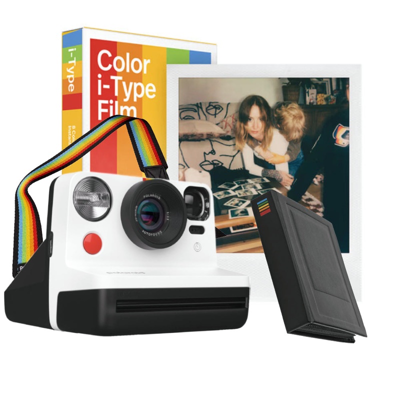 Polaroid Now Generation 2 Black & White Instant Camera with Film, Strap and Album