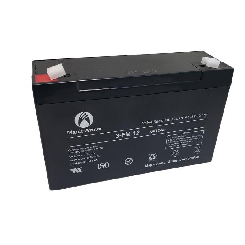 RLSS-B6120 - BATTERY LEAD ACID 6V 12AH QTAB 5.94X2.00X3.70IN(LXWXH)