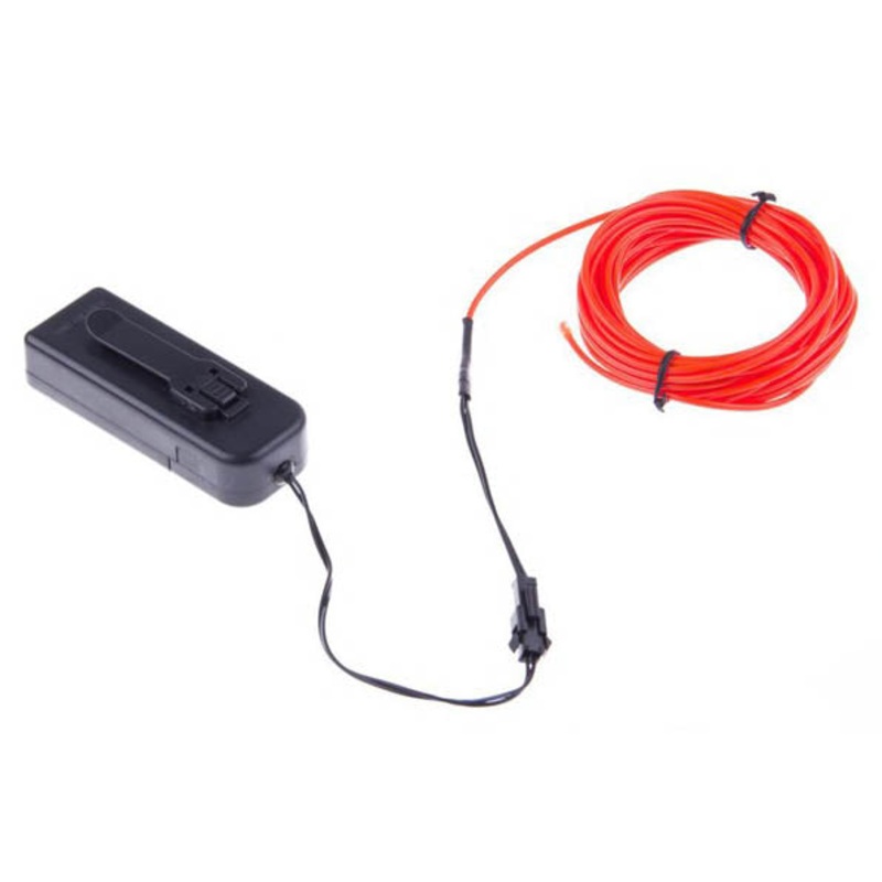 02939 - EL WIRE RED 2.3MM 3M WITH 3V BATTERY PACK INVERTER