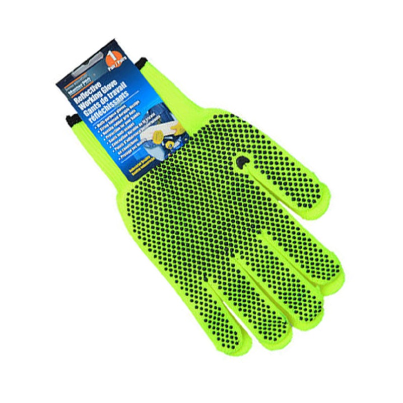 73110 - GLOVES ANTI-SLIP KNITTED COTTON POLYESTER REFLECTIVE