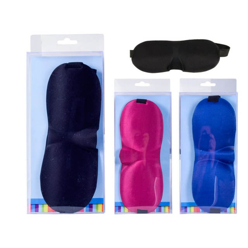 74286 - EYE MASK CONTOURED 9X3.5IN ASSORTED COLORS
