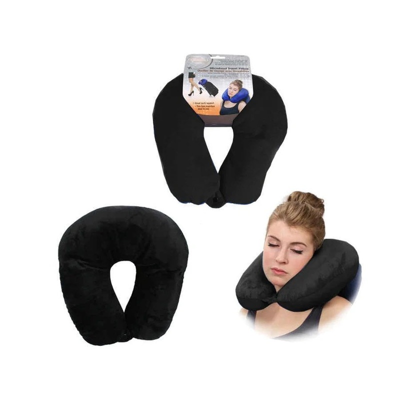 78084 - TRAVEL PILLOW MICROBEAD BLACK