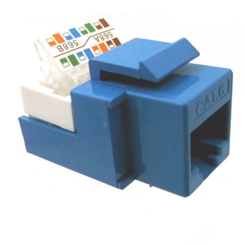 OCT2008-CAT6-BLUE - KEYSTONE JACK CAT6 BLU TOOLLESS (10 pcs/pkg)