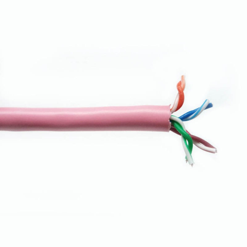 1-A254-12R - CABLE CAT5E FT4 STR PNK 1000FT UTP 4P/24AWG 350MHZ CM
