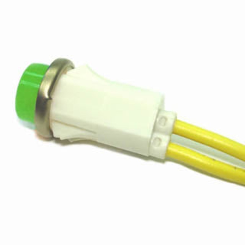 11-2358 - INDICATOR 125V 12MM GRN SNAP FIT WITH WIRE