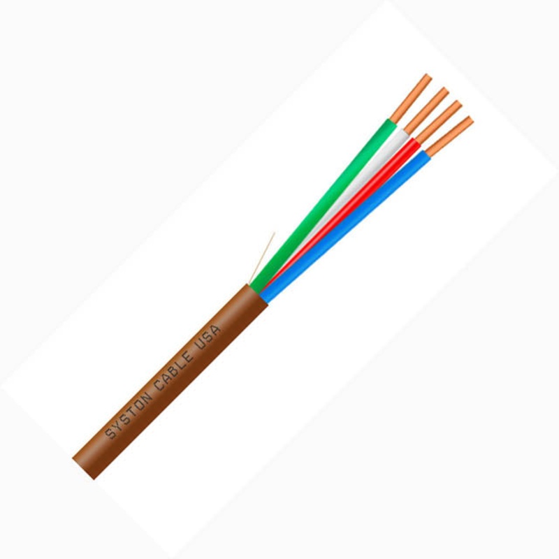 N3995 - CABLE 4C 22AWG SOL UNSH 500FT BRN COIL