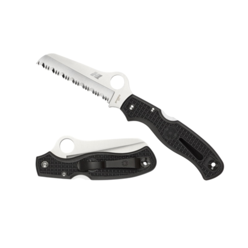Spyderco Atlantic Salt Rescue L/W Black H1 - Serrated Blade
