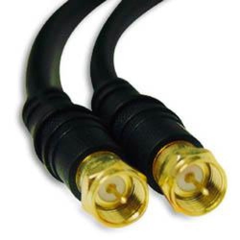 TV-SAT-50-BK - VIDEO CABLE RG6U F M/M 50FT BLK