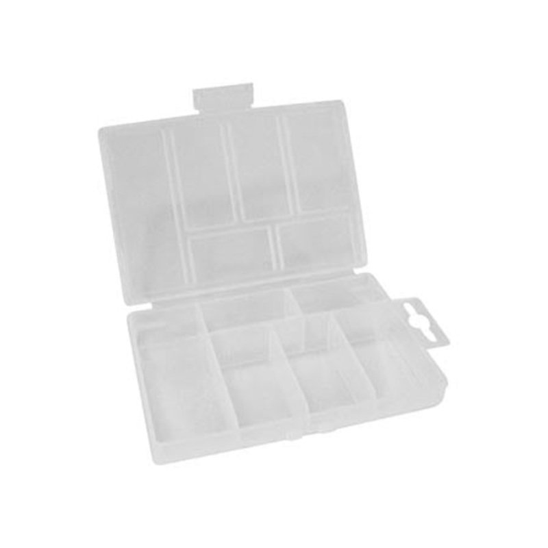 9C950 - COMPONENT BOX 11X6.7X2.4IN CLEAR 6-18 ADJUSTABLE COMPARTMENTS