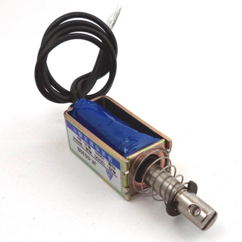 JF-0530B - SOLENOID DC 12V 300MA PUSH-PULL 5N/10MM LINEAR MOTION