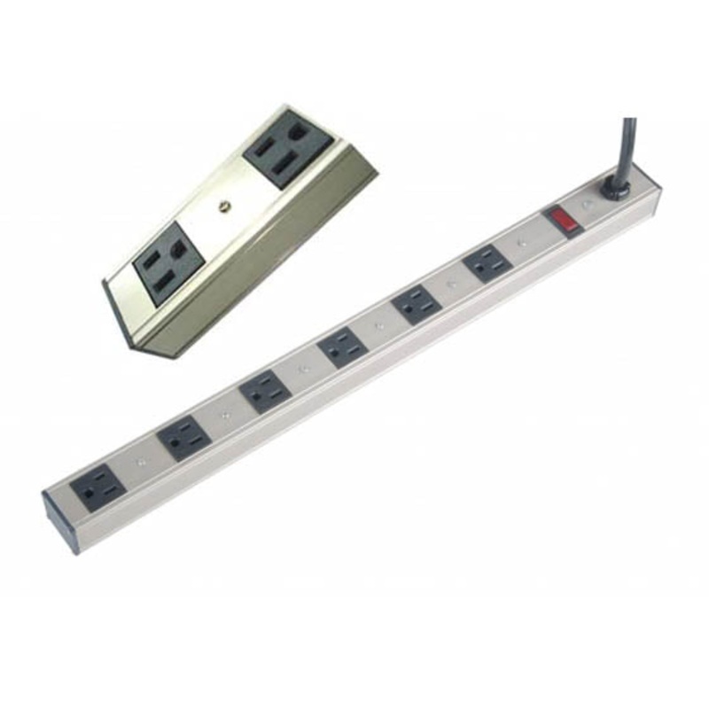 LTS-06 - POWER BAR 6 O/LET 4FT CORD 1.5FT STRIP METAL
