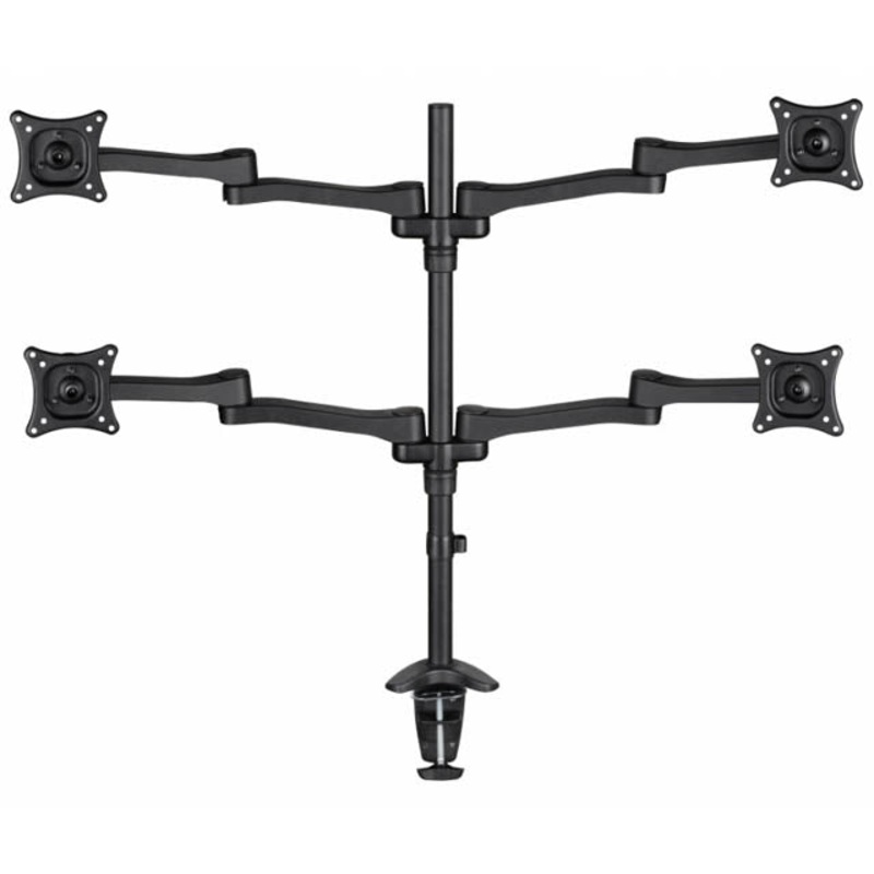 MRC1404-A - MONITOR DESKMOUNT 13-27IN QUAD 5KG LOAD/SCREEN TILT/SWIVEL