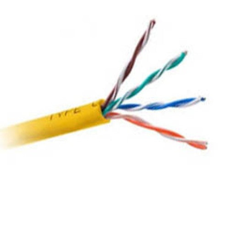 UR04E-YL4B-1TF - CABLE CAT5E FT4 SOL YEL 1000FT UTP 4/24AWG 350MHZ