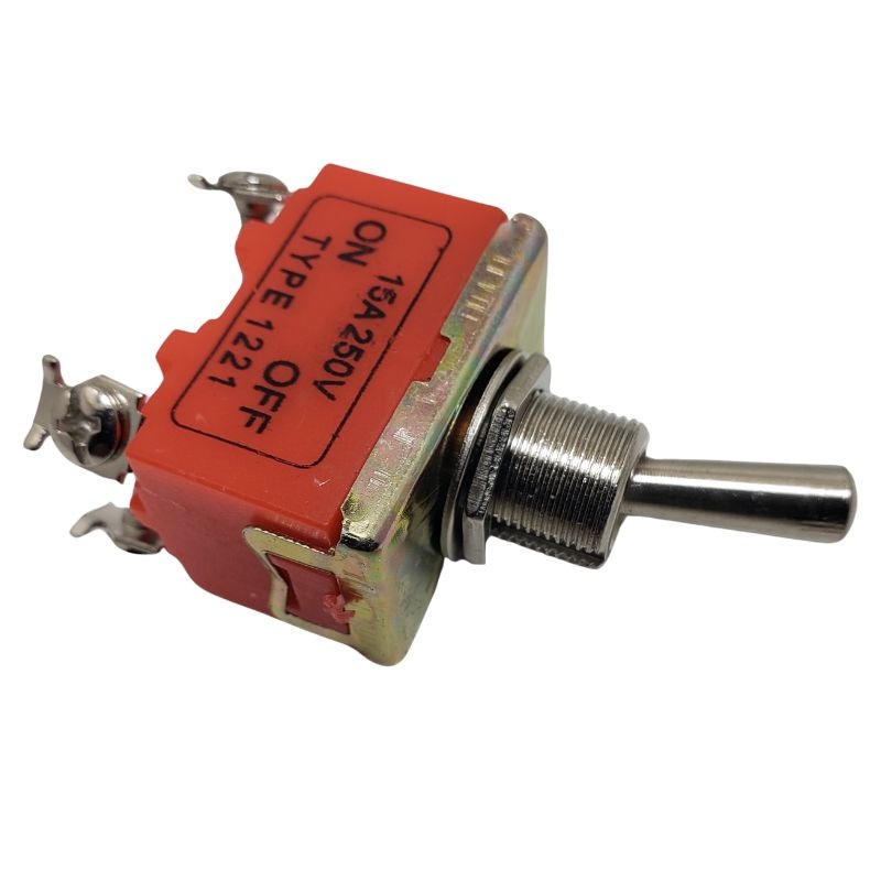1221 - TOGGLE SWITCH 2P1T 15A ON-OFF 250VAC TH SCR 12MM HOLE