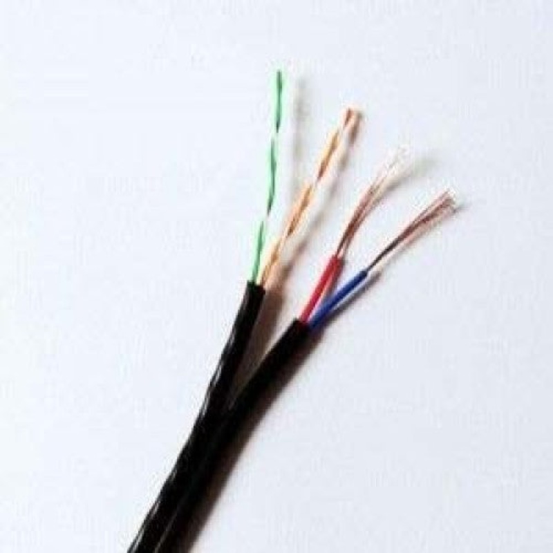77066 - SIAMESE CABLE 2P/CAT5E 16AWG/2C BLK 1000FT CMR-UV