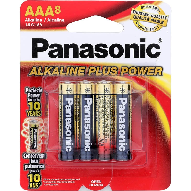 AAA-8 - BATTERY ALKALINE AAA 1.5V (8 pcs/pkg)