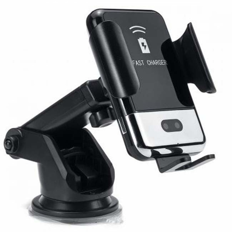 WC29 - CELL PHONE CAR HOLDER WITH INFRA RED SENSING WIRELESS CHARGER