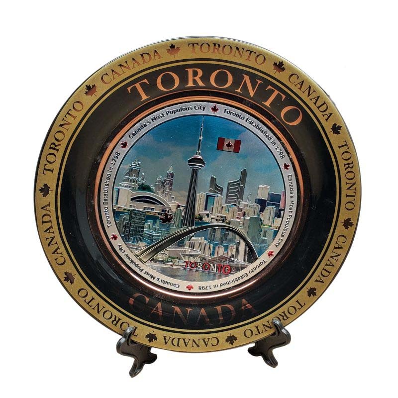 03026 - TORONTO SOUVENIR PLATE 8IN METAL