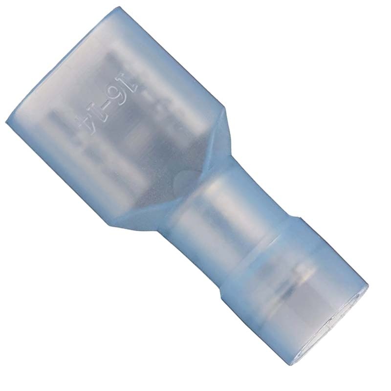 231418 - QUICK CONN FEM BLU 0.250IN NYLON 16-14AWG 6.35X0.8MM FULLY INSU. (4 pcs/pkg)