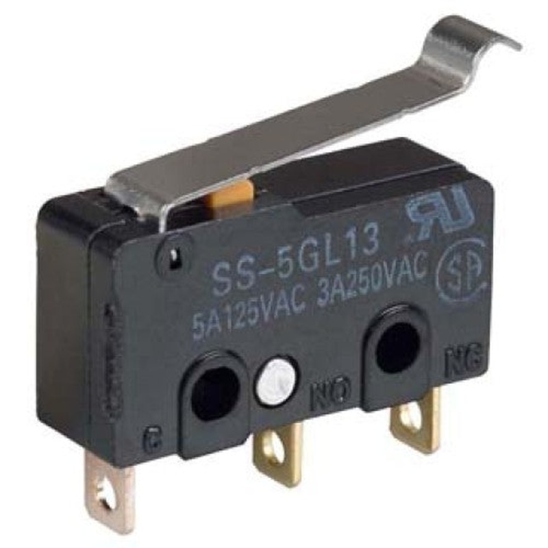 30-2503 - MICRO SWITCH 1P2T NO/NC 20X10MM 18MM BENT LEVER 5A 125VAC SOL