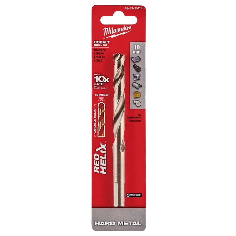 48-89-2523 - DRILL BIT METRIC 10MM RED HELIX COBALT HARD METAL