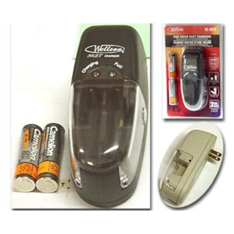 BC-001F - BATTERY CHARGER 2AA/AAA NI 2000 NICAD NIMH 2000MAH W/BATTERIES