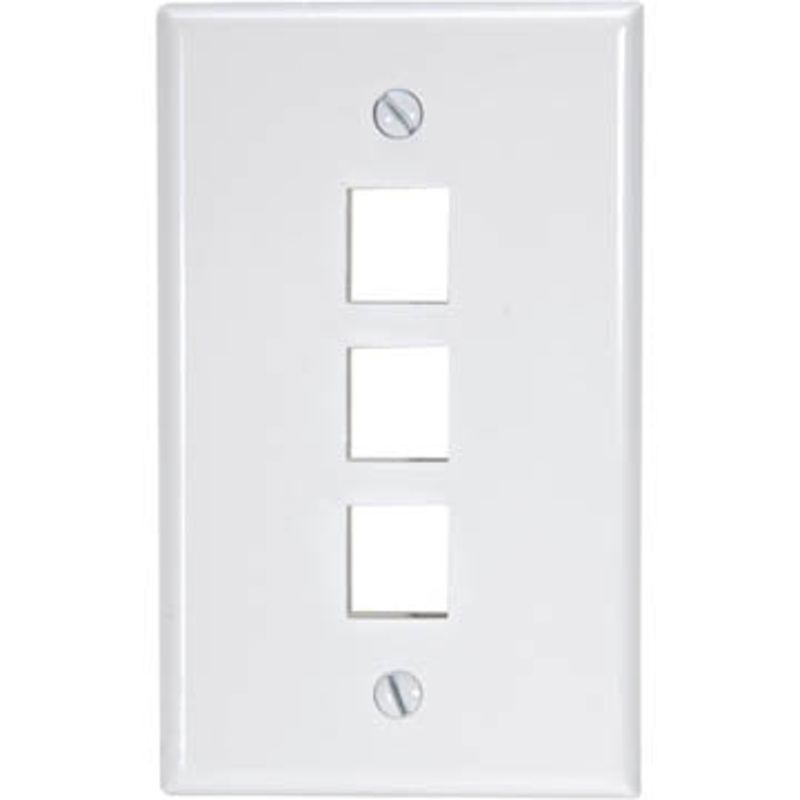 CAT-503-3 - WALL PLATE 3PORT WHITE