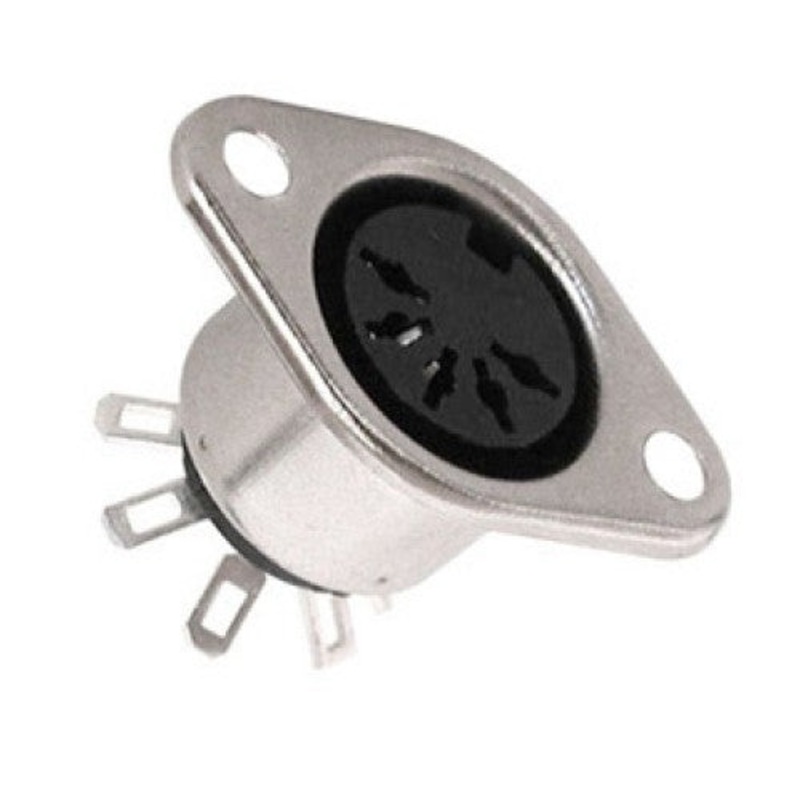 CONDN-180500 - DIN JACK 5POS CHASIS MOUNT METAL 180DEG NEUTRIK (MIDI)