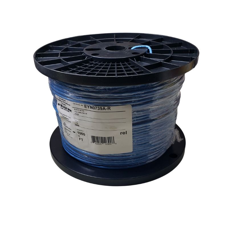 EYN0739A-B - CABLE CAT5E FT4 SOL BLU 1000FT UTP 4P/24AWG CMR