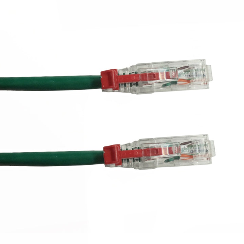 LUTP-4P6-10GRN - PATCH CORD CAT6 GREEN 10FT LOCKABLE CABLE