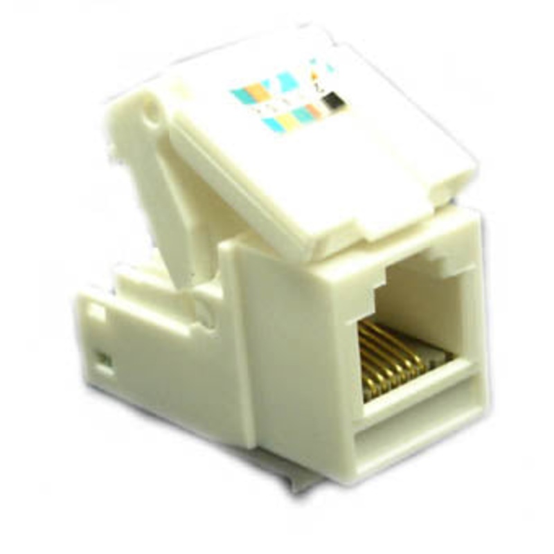 RB-KJ2-C4-66 WH - KEYSTONE JACK CAT3 WHT TOOLLESS 6P6C