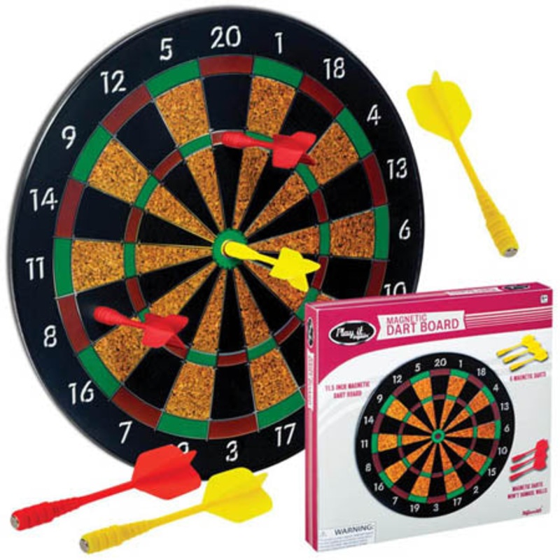 3121 - DART BOARD MAGNETIC 11.5INCH WITH 6 MAGNETIC DARTS