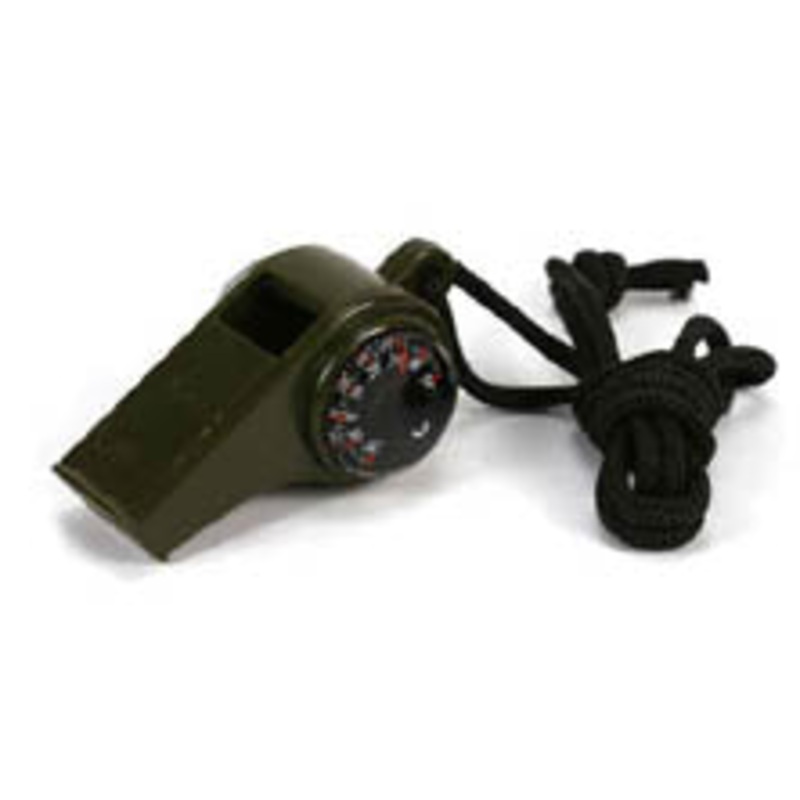 59461 - WHISTLE WITH COMPASS THERMOMETER GOOD FOR CAMPING