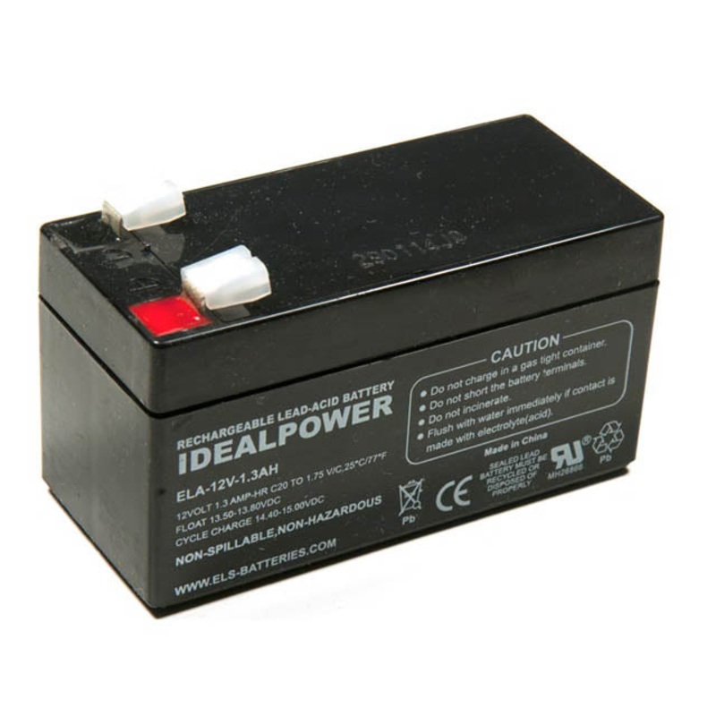 ELA12V1.3AH - BATTERY LEAD ACID 12V 1.3AH QT 3.81X1.77X2.05IN(LXWXH)