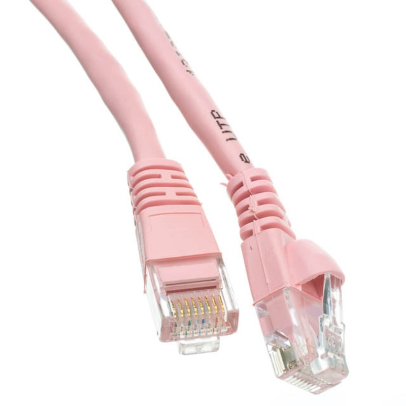 EVNSL26E-0050 - PATCH CORD CAT5E PINK 50FT SNAGLESS BOOT