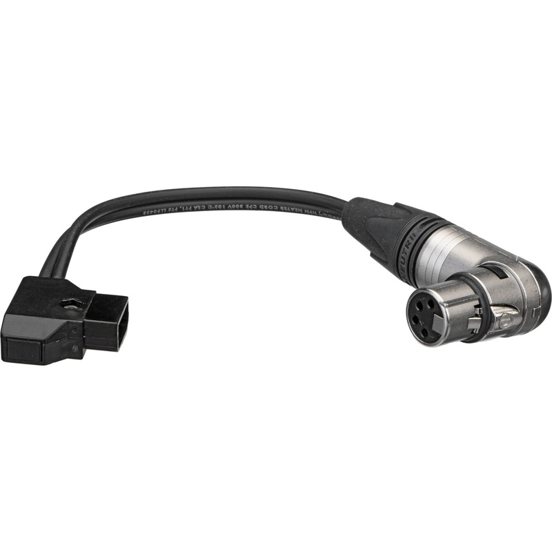 Anton Bauer Cable PowerTap 9 XLR 9" to right angle 4p XLR female