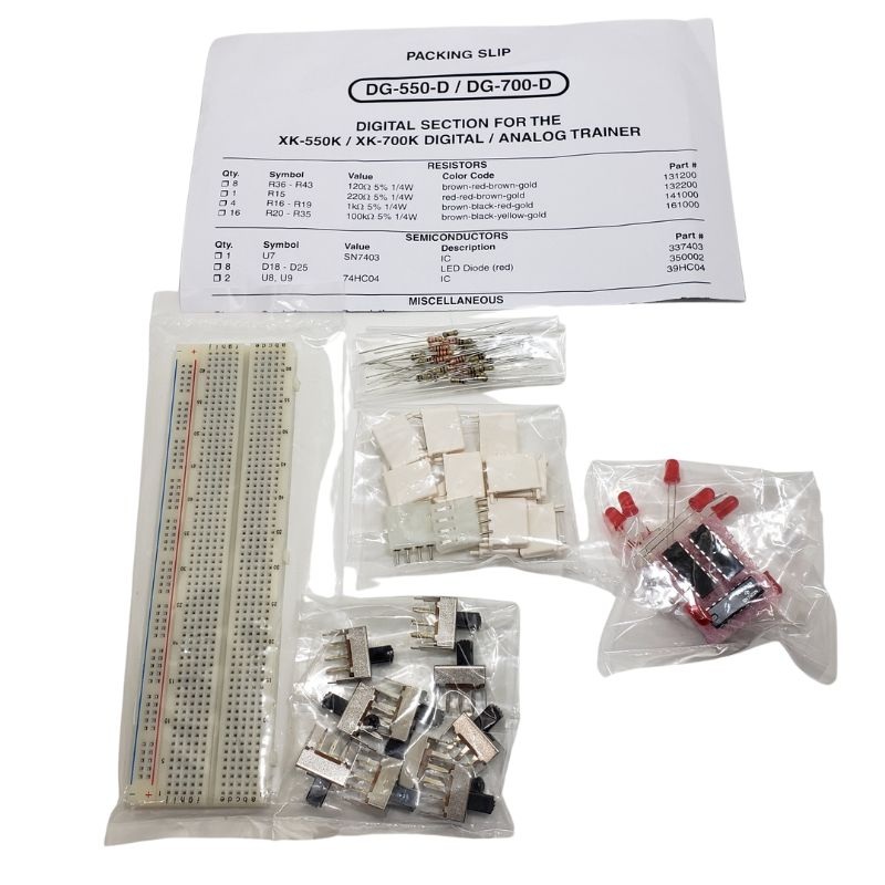 DG550D - DIGITAL KIT WITH BREADBOARD FOR XK-550K TRAINER