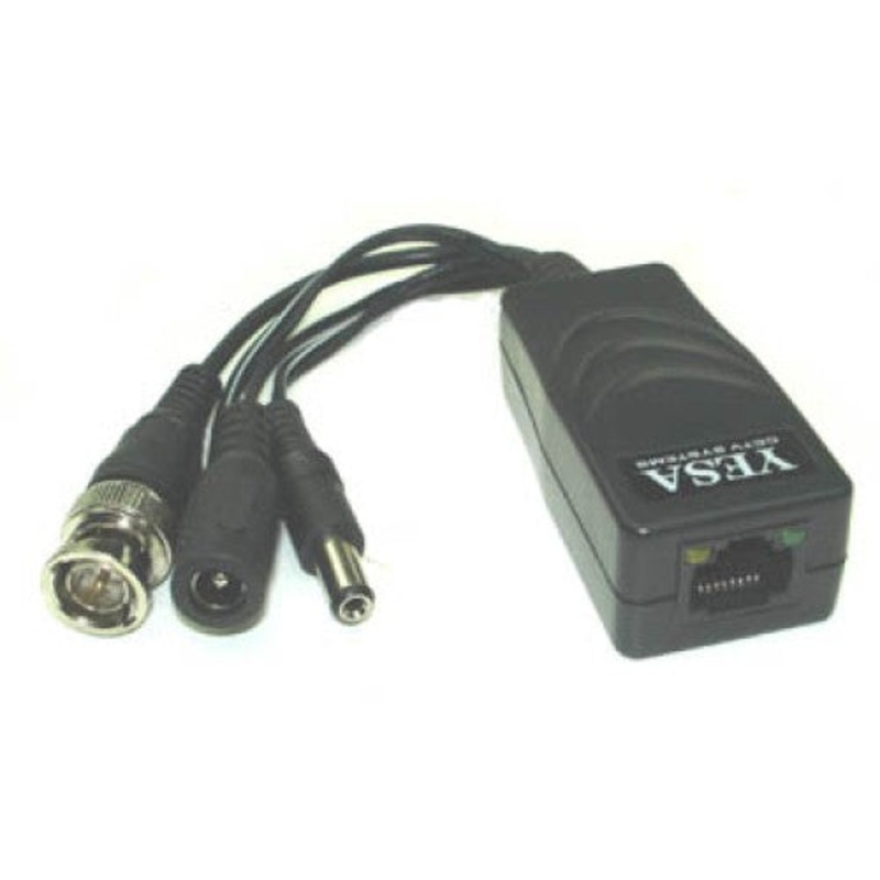 BCC4301VPD - BNC PLUG TO RJ45 BALUN FOR CCTV WITH DC POWER PLUG AND JACK (2 pcs/pkg)