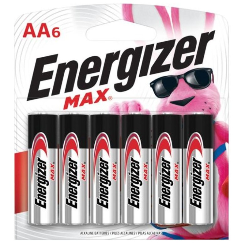 E91BPF-6 - BATTERY ALKALINE AA 1.5V ENERGIZER MAX (6 pcs/pkg)