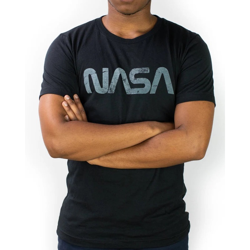 Retro Logo NASA T-Shirt Black