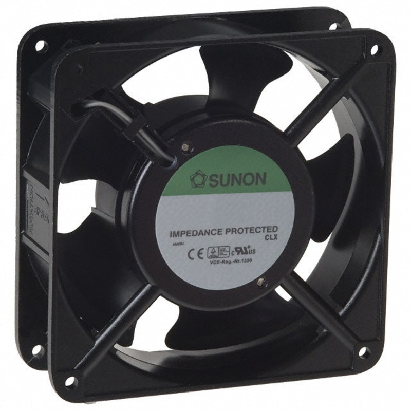 DP200A - FAN AC 220V 4.7X1.5IN BB W/WIRE 0.12A 50DB 117CFM 22W 3150RPM