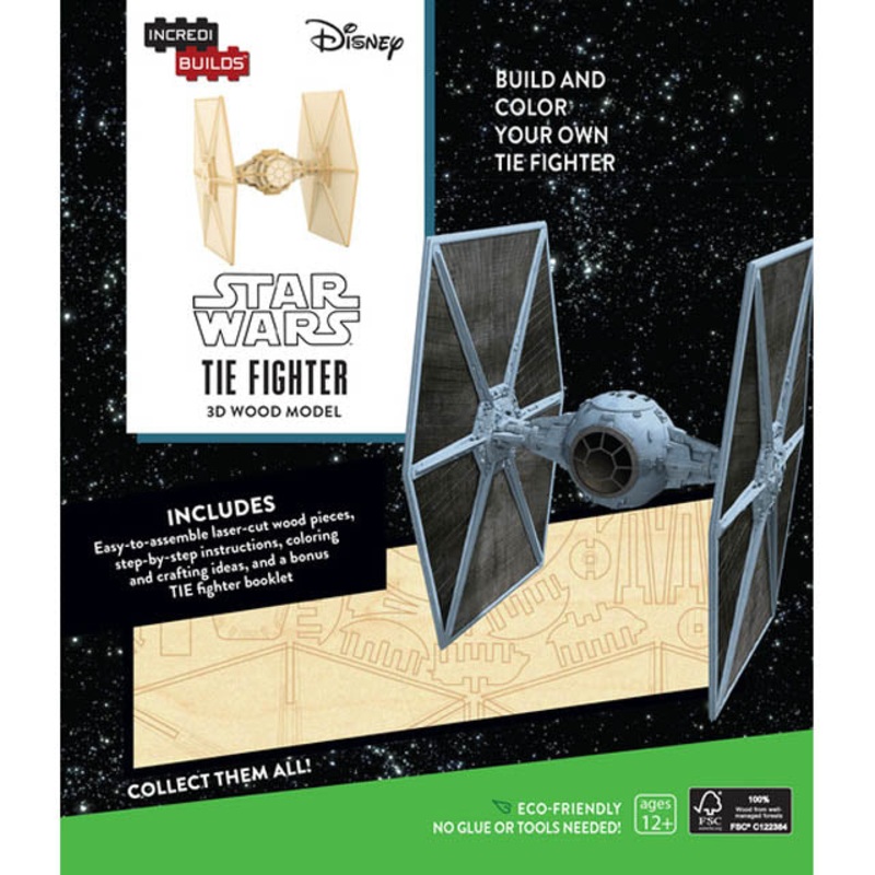 I-980286 - STAR WARS TIE FIGHTER 3D WOOD MODEL