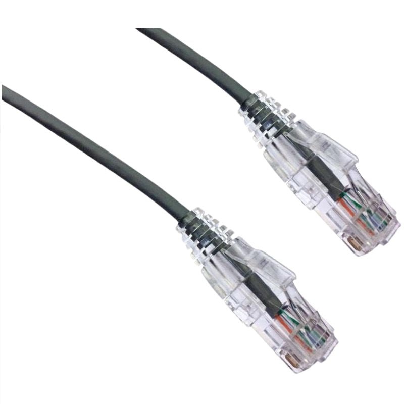 PC-UT6A000.5G - PATCH CORD CAT6A SLIM GRY 6IN ULTRA-THIN 28AWG FT4 CMR 10GIG