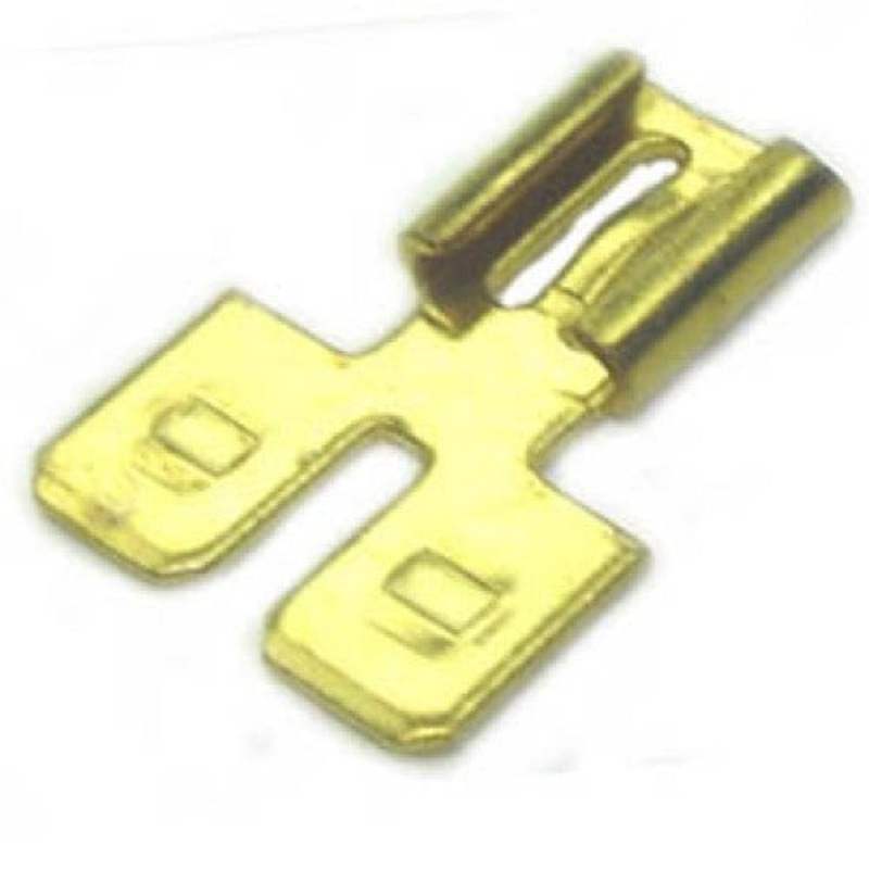 10-291 - QUICK ADAPT UNINS 1F-2M 0.250IN GOLD 6.35MM (100 pcs/pkg)
