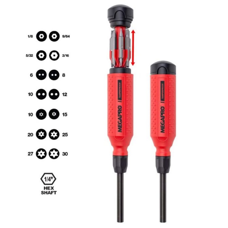 151TP-CEF - SCREWDRIVER MULTIBIT TAMPERPROOF 15IN1 SECURITY STAR HEX BI-PIN