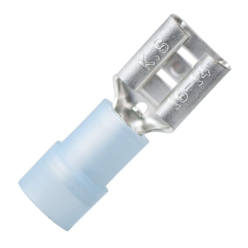 230818 - QUICK CONN FEM BLU 0.250IN 16-14 AWG 6.4X0.81MM NYLON DOUBLE CRIM (5 pcs/pkg)