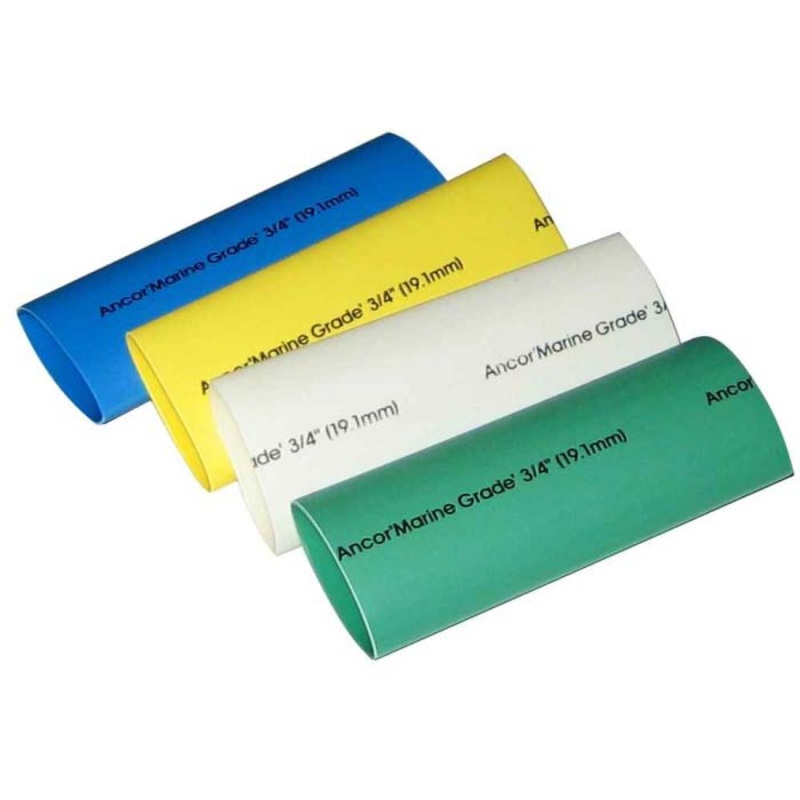 306503 - TUBING HST 3/4INX3IN DW ASSORTED ADHESIVE BLU/WHT/YEL/GRN 4PC/SET