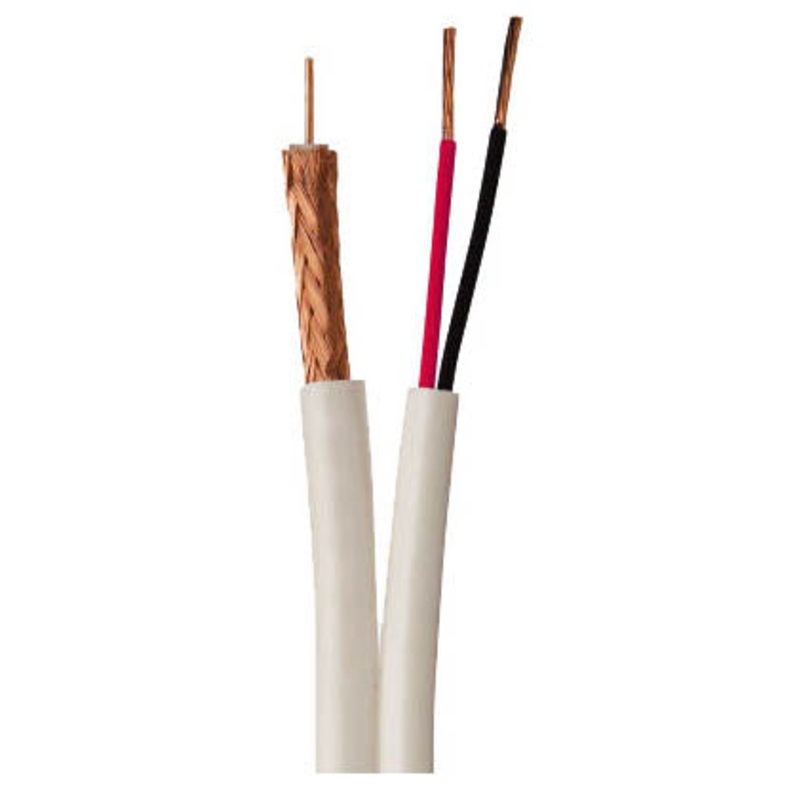 77287 - SIAMESE CABLE RG59 18AWG/2C 500FT WHITE
