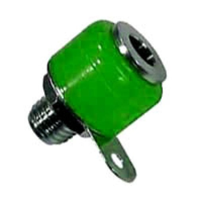 AC 1032G - BANANA JACK CHMT STD GREEN TAB PLASTIC (2 pcs/pkg)